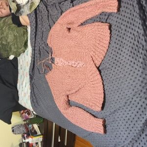 2X pink and lace Knox Rose sweater